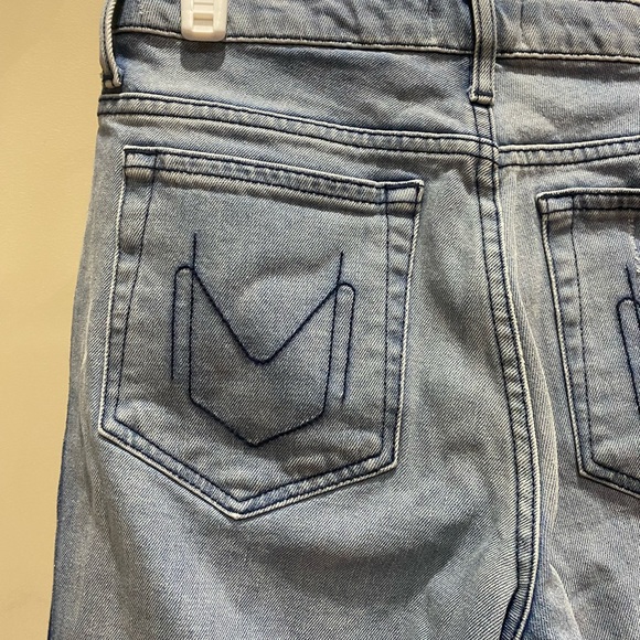 MuMu Blue Two-Tone Ankle Jeans Size 28 Light Wash Side Stripe - Picture 8 of 11